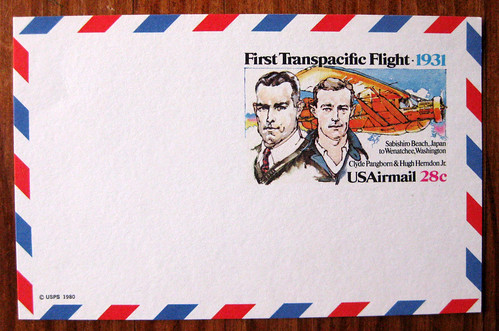 1980 airmail postcard