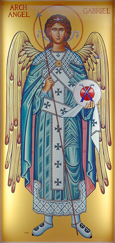 Icon of the Archangel Gabriel, at Saint Gabriel the Archangel Roman Catholic Church, in Saint Louis, Missouri, USA