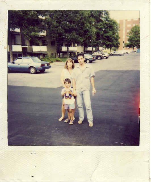 old family canada cars polaroid photo kid parkinglot child ottawa father young mother scanned 1997 taillight apartmentbuildings parkwoodhills newpavement