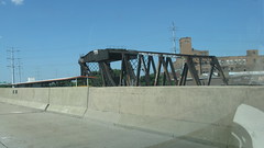 The old steel railroad drawbridge over Bubbly Creek. Chicago Illinois. July 2009.