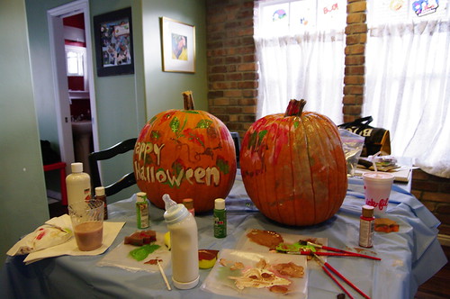 Painting pumpkins
