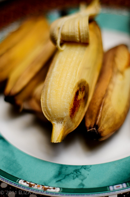 Steamed bananas
