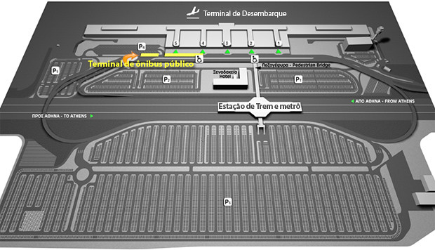 Mapa do terminal de ônibus