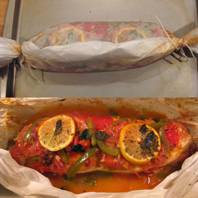 baked halibut wrapped