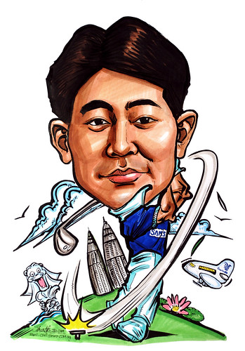 Caricature for Samsung - Golfer