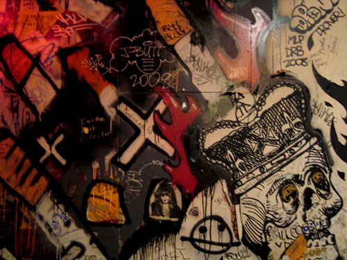 Awesome wall art from the Philadelphia bar, Tattooed moms located on south