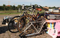 Fahrräder auf dem Flohmarkt