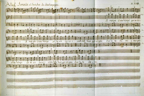 019-Códice Trujillo-partitura Allegro tonada el huicho de Chachapoyas-T2-E180