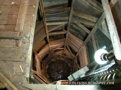 interior of shot tower from top