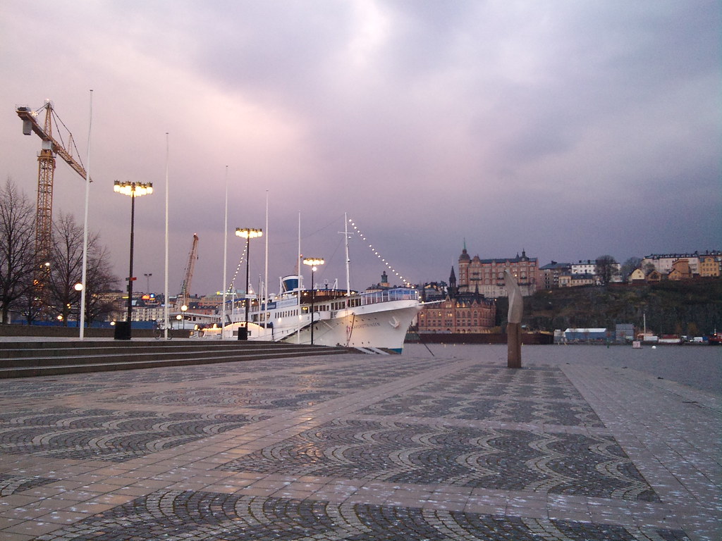 Sunset in the rain over Stockholm City Hall - 6