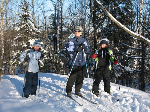 The gang on skis