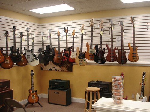 The pretty guitars at the Music Boutique