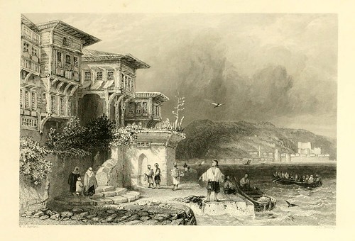 012- Casas de campo turcas en el Bosforo-Las bellezas del Bosforo 1838-W.H. Bartlett