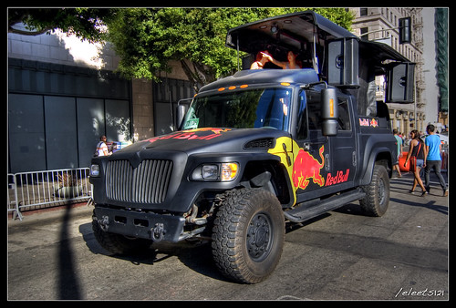 Murdered Out Truck. Murdered Out Red Bull Truck