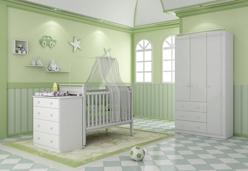 quarto verde bebe
