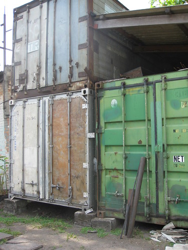 shipping containers become storage containers