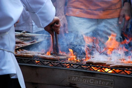 grilled merguez sausage @ Bastille Day fest...
