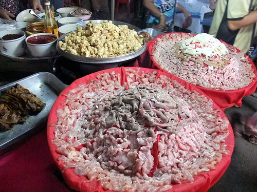 Assorted cuts of meat to be boiled for the noodle soup