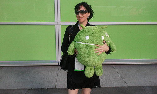 The now: outside Google IO with my new Droid baby!
