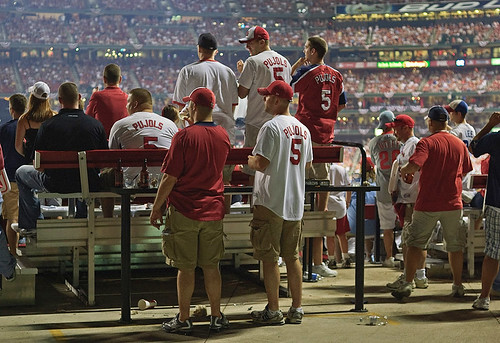 All Star Baseball Game, Busch Stadium, in Saint Louis, Missouri, USA - fans in Pujols shirts