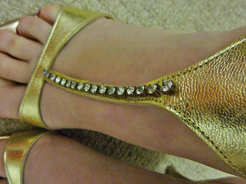 Gold and sparkley