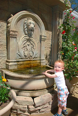 Quincy likes fountains *sigh*