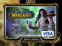 Sample World of Warcraft VISA Credit Card