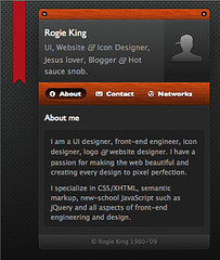 screenshot of Rogie King's hCard