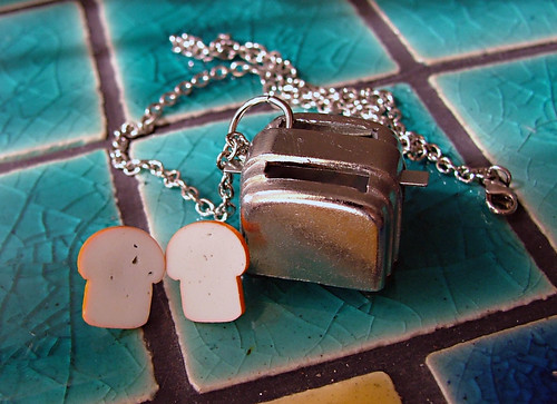 bread studs and toaster necklace