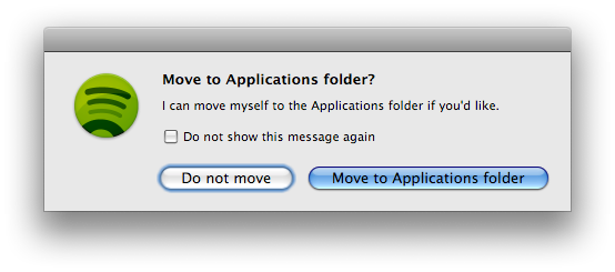 Screenshot of the Move to Applications dialog