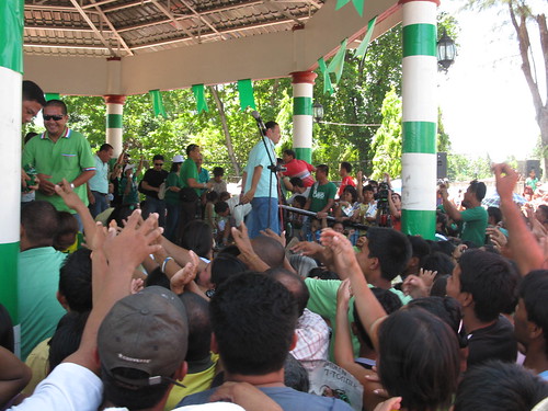 GIBO speaks to the crowd at Balingasag, Misamis Oriental, during their proclamation of candidates on April 11, 2010. by Junferm.