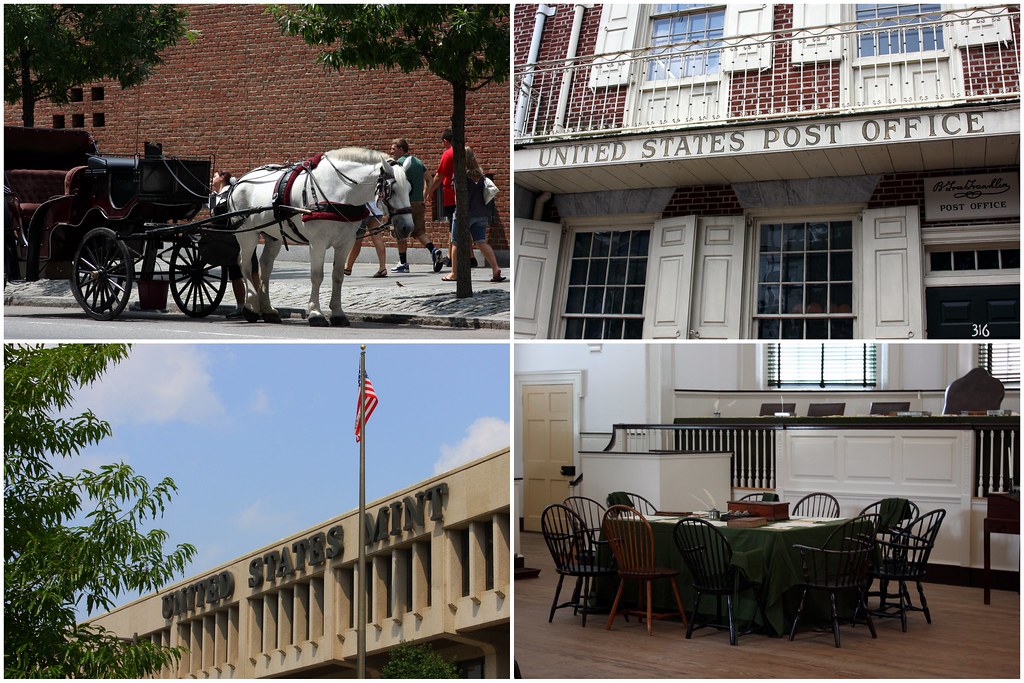 Horse and carriage; US Post Office; US Mint; Old City Hall