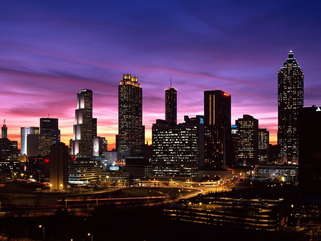 Atlanta Skyline at Sunset_ Georgia(1)