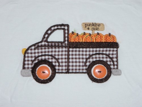 pumpkin truck applique