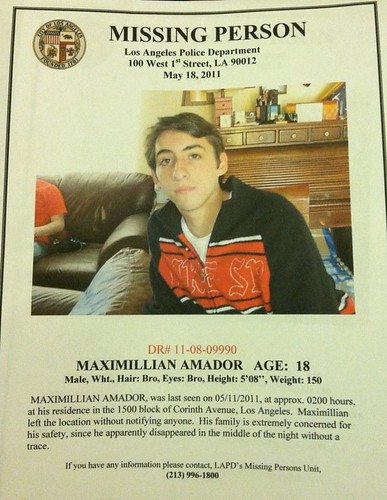 Missing Person: Maximillian Amador