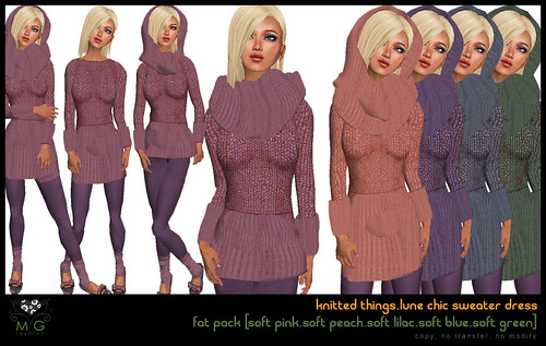 [MG fashion] knitted things collection.lune chic sweater dress (fatpack04)