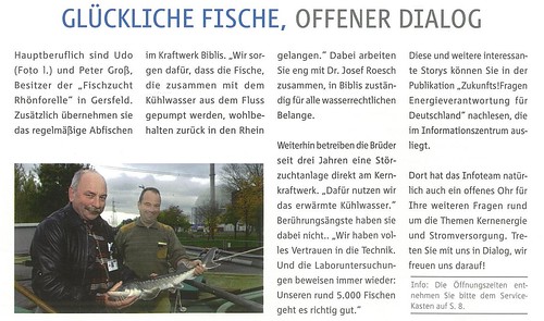 RWE Fische dank Atomkraftwerk