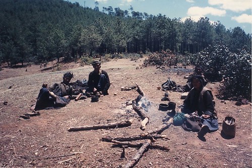 Nomad campfire near Muli