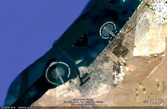 Dubai's Palm Islands (via Google Earth)
