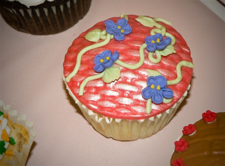 cupcake fondant impression mats flowers vines
