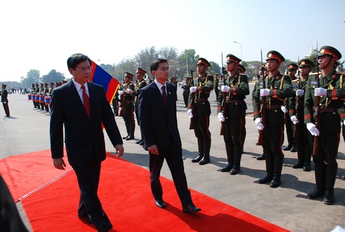 Thai PM first official visit to Laos von Thai PM visit Laos.