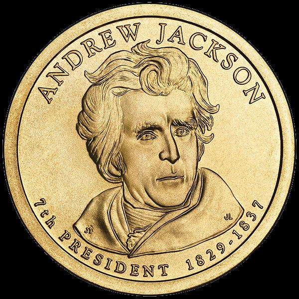 Andrew Jackson Presidential $1 Coin — Seventh President, 1829-1837