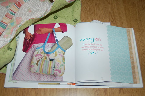 Carry on bag spread in Pretty Little Bags book (copyright Hanna Andersson)