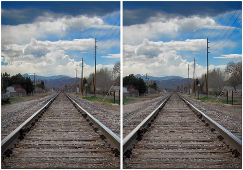 Train Tracks (CrossView 3D). Arvada, CO To view in 3D, cross your eyes until