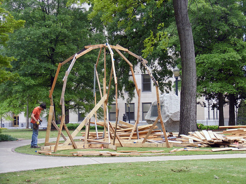 "Fireball" under construction in Linn Park