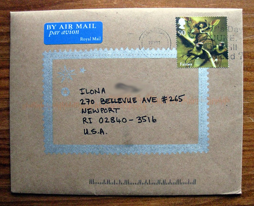 Hammerpress envelope + UK Fairies stamp