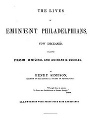 Simpson Lives of Eminent Philadelphians