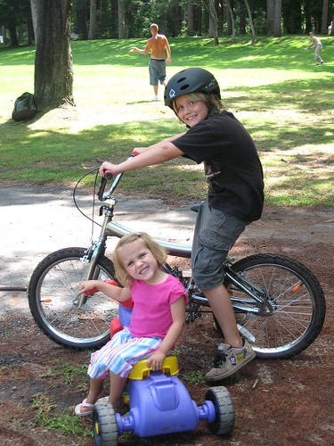 Bike riding at the park