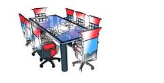 Battleship Inspired Conference Table & Chairs