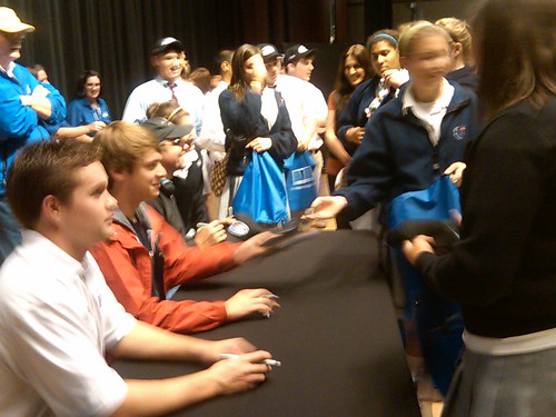  DWD Memphis: Signing autographs for students; ← Oldest photo